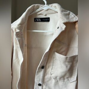 Cream corduroy button down from Zara